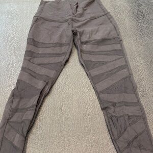 Black lululemon leggings with mesh panels